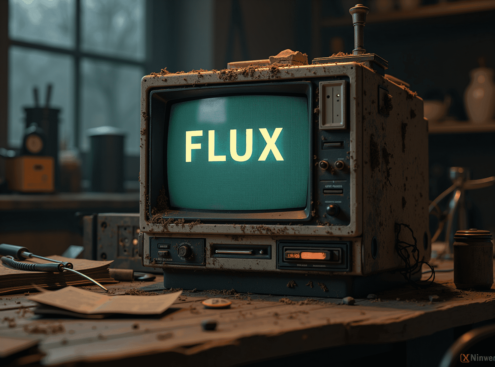 AI generated retro CRT monitor by Flux.1 Pro
